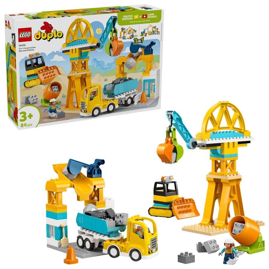 Lego Duplo 10476 Baustelle Mit Baufahrzeugen - 3-in-1-set