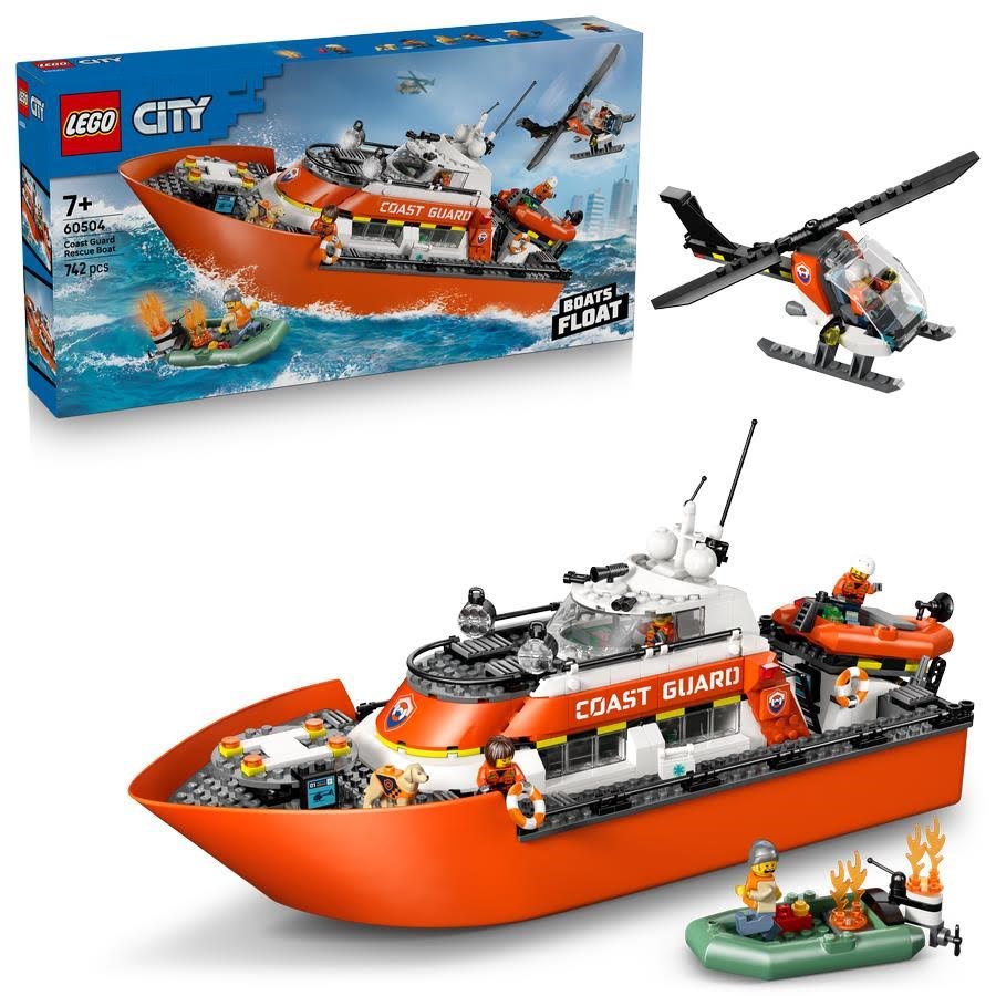 Lego City 60504 Rettungsboot Der Küstenwache Mit Hubschrauber