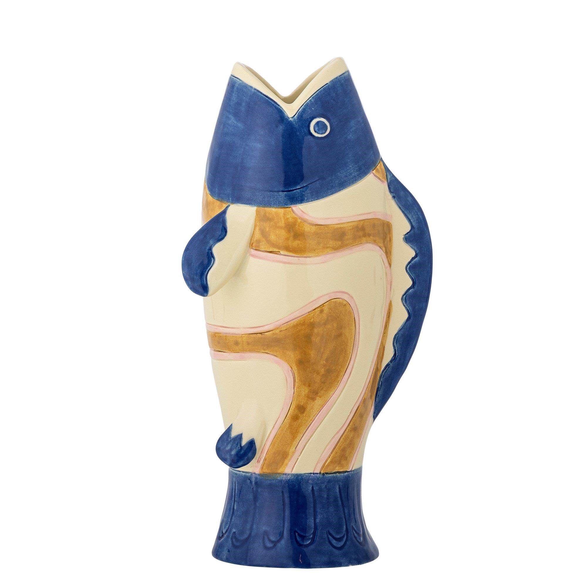 Bloomingville - Irving Vase - Blue - Stoneware - Einrichtung