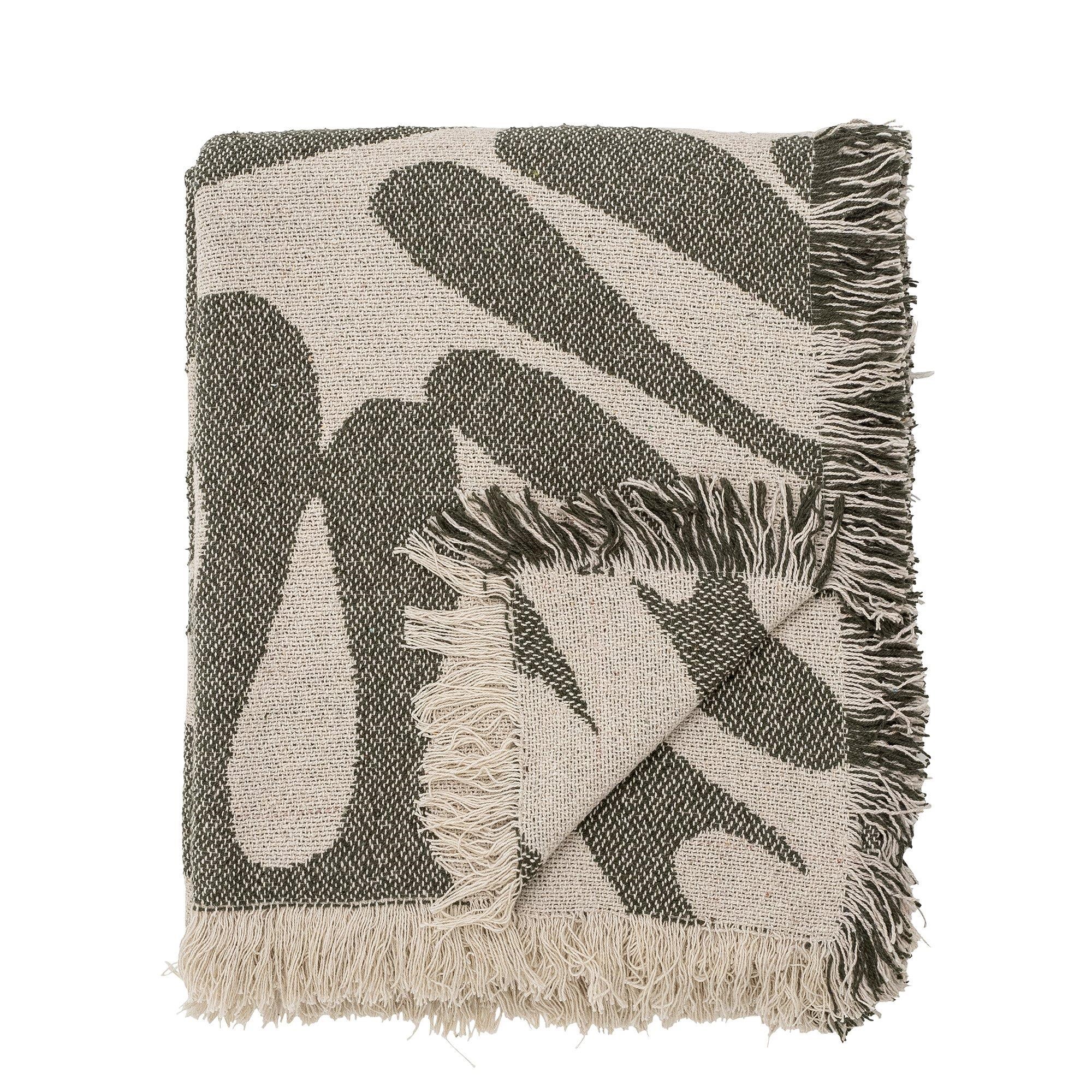 Bloomingville - Alk Throw - Green - Cotton - Einrichtung 82058457