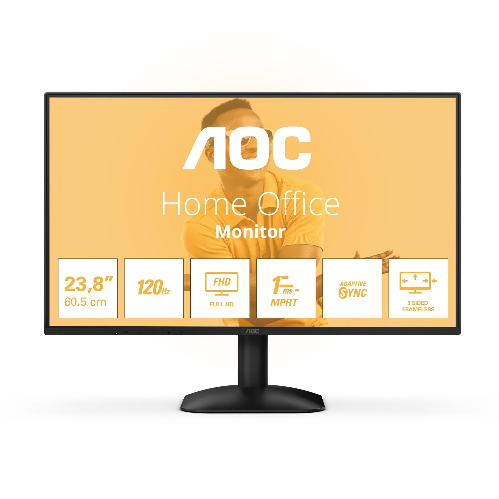 24" Aoc 24b31h - 1920x1080 (Fhd) - 120hz - Ips - Bildschirm Black