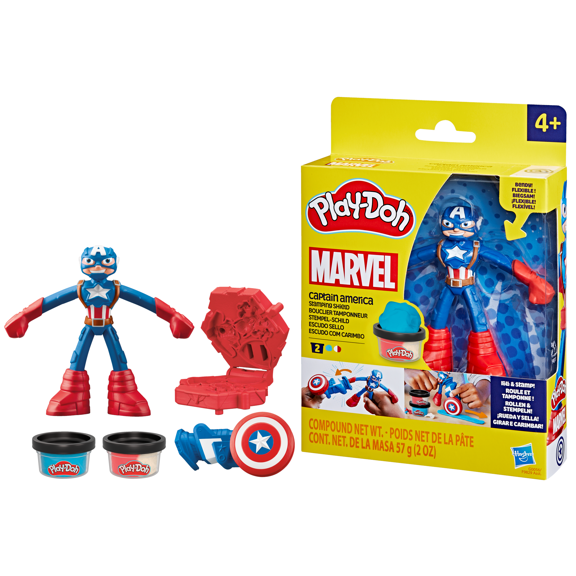 Play-doh Marvel Captain America Stempel-schild - Bausets