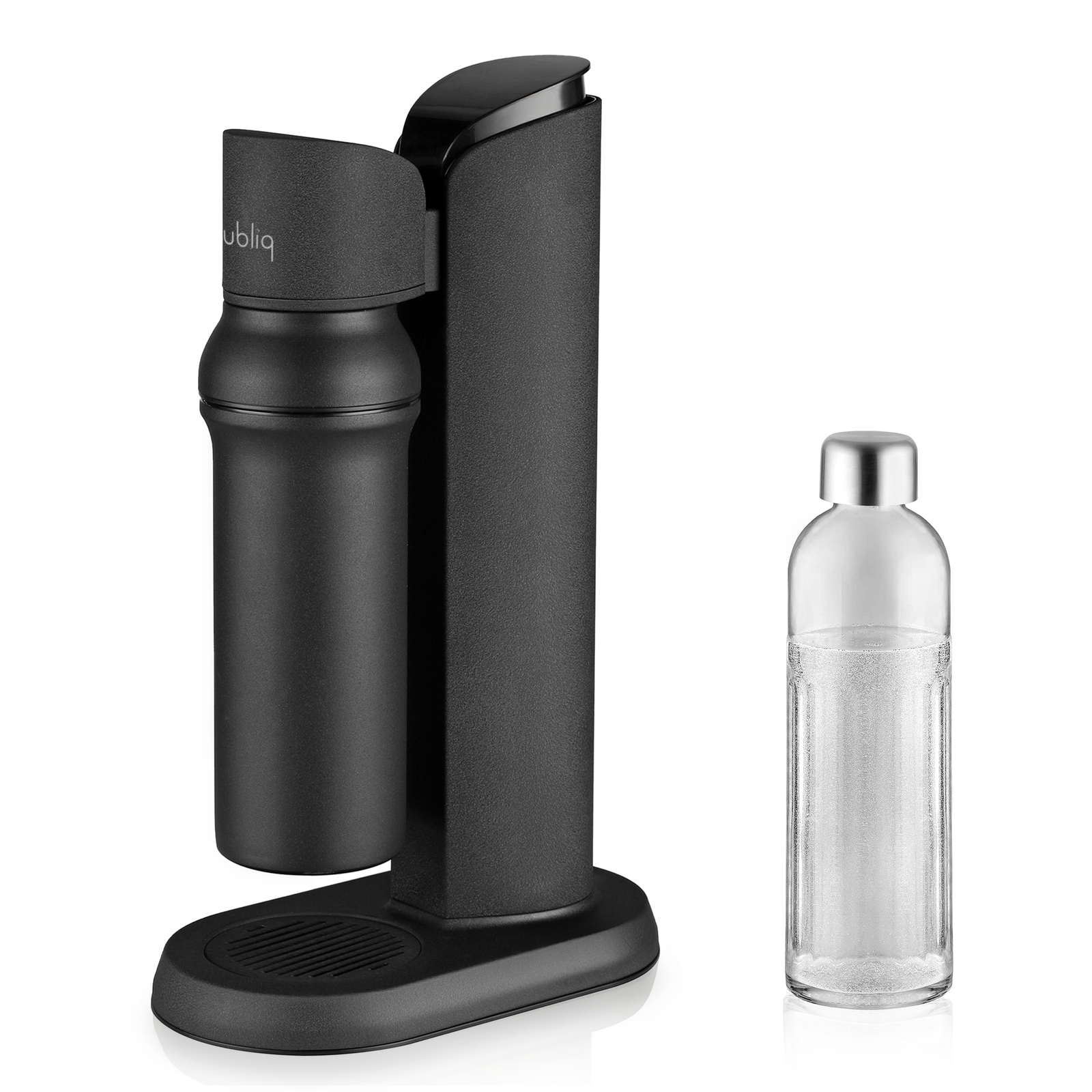 Bubliq Glass Carbonator - Matte Black Steel - Soda Maschinen