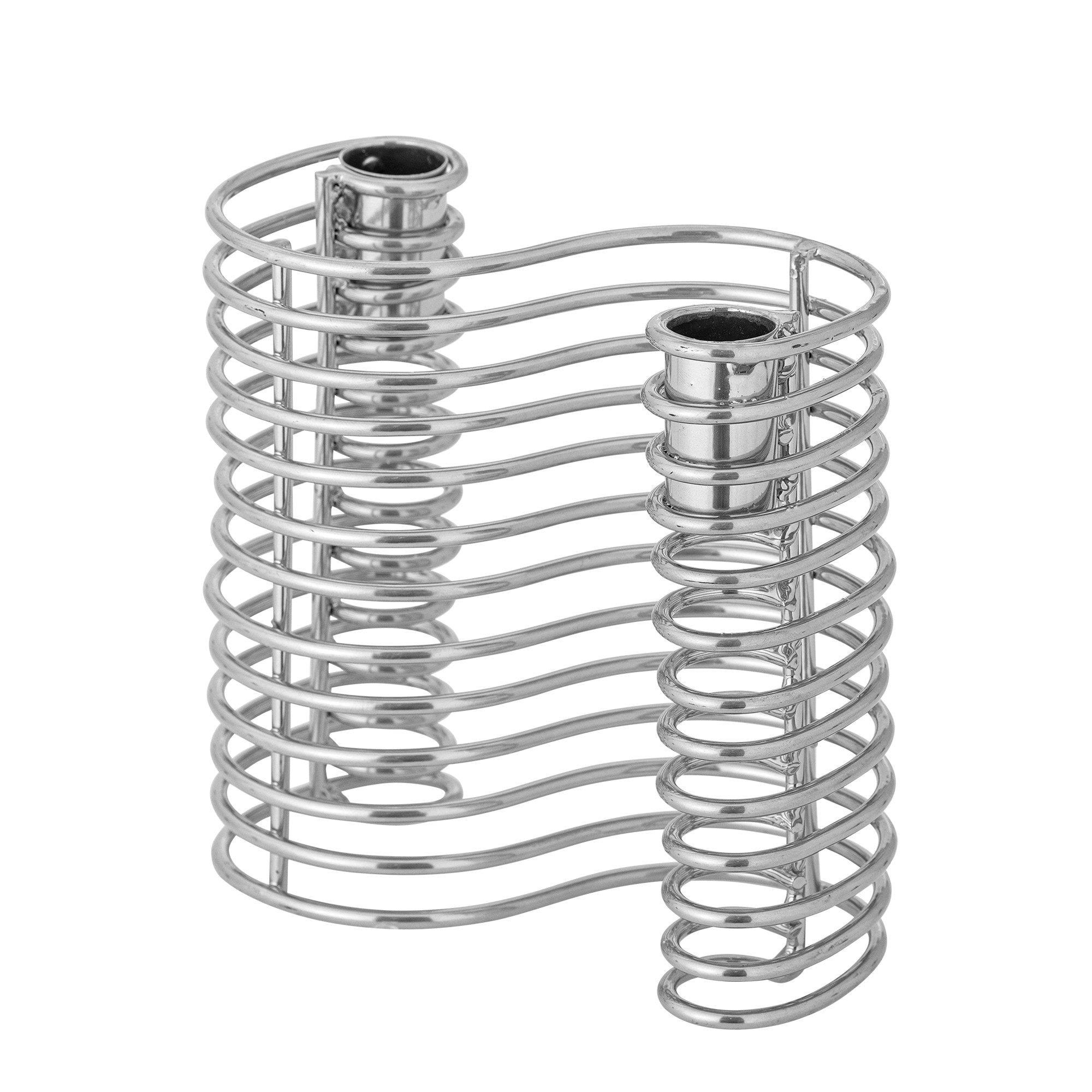 Bloomingville - Wavela Candle Holder - Silver - Einrichtung