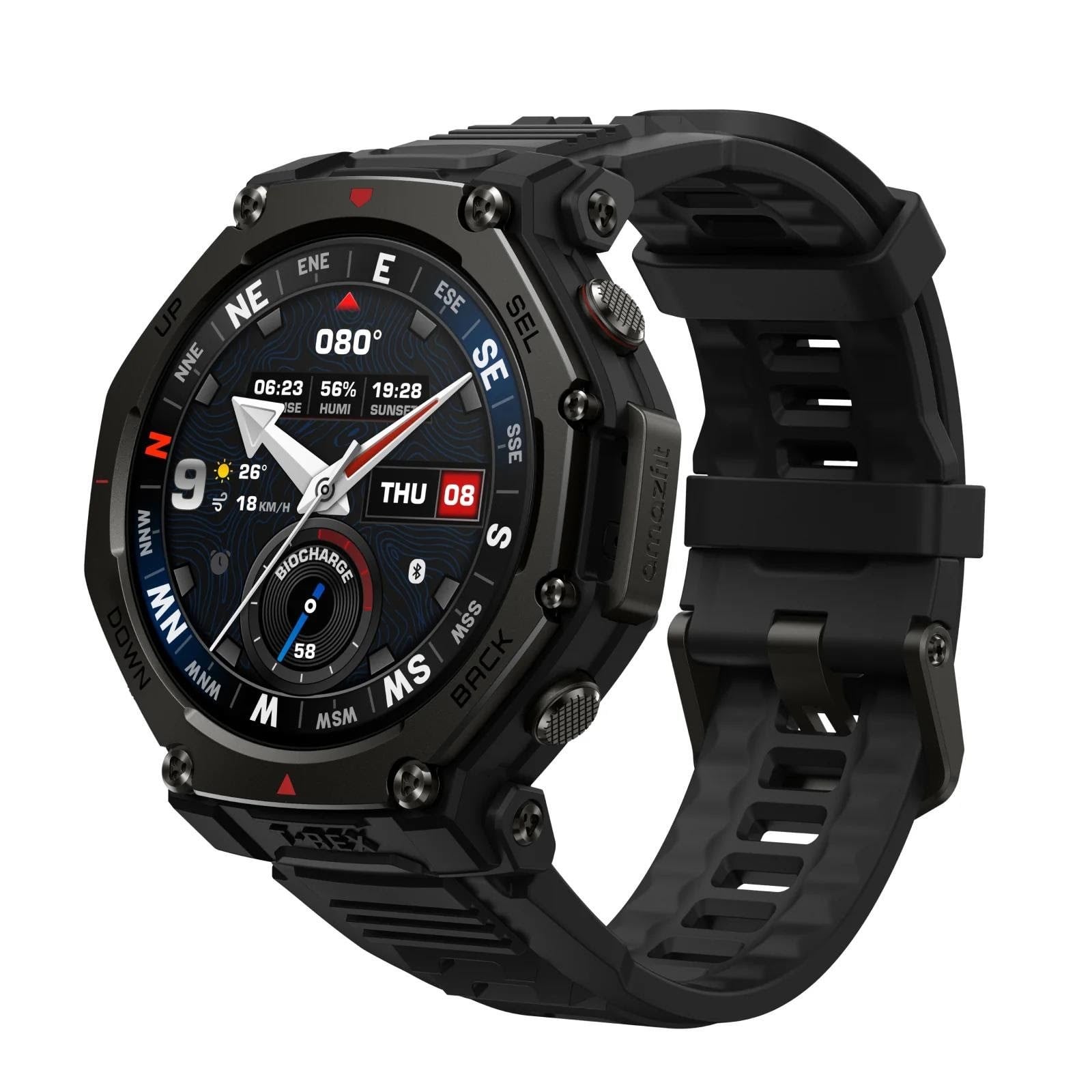 Amazfit T-rex 3 Pro 48mm - Tactical Black - Smartwatches Pulsuhren Sportuhren Schrittzaehler