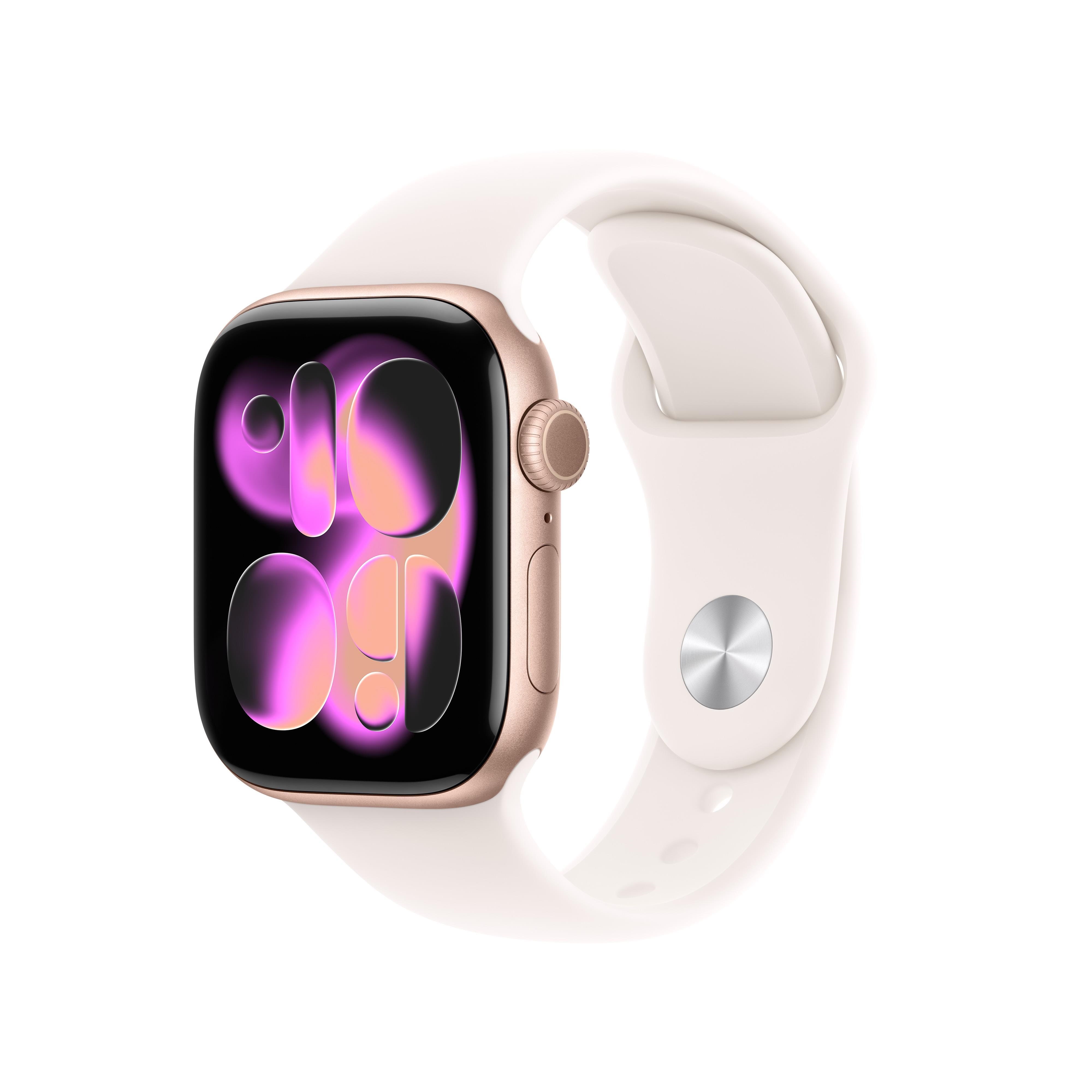 Apple Watch Series 11 Gps 42mm Rose Gold Aluminium Case With Light Blush Sport Band - M/l - Smartwatches Pulsuhren Sportuhren Schrittzaehler Meu44qn/a