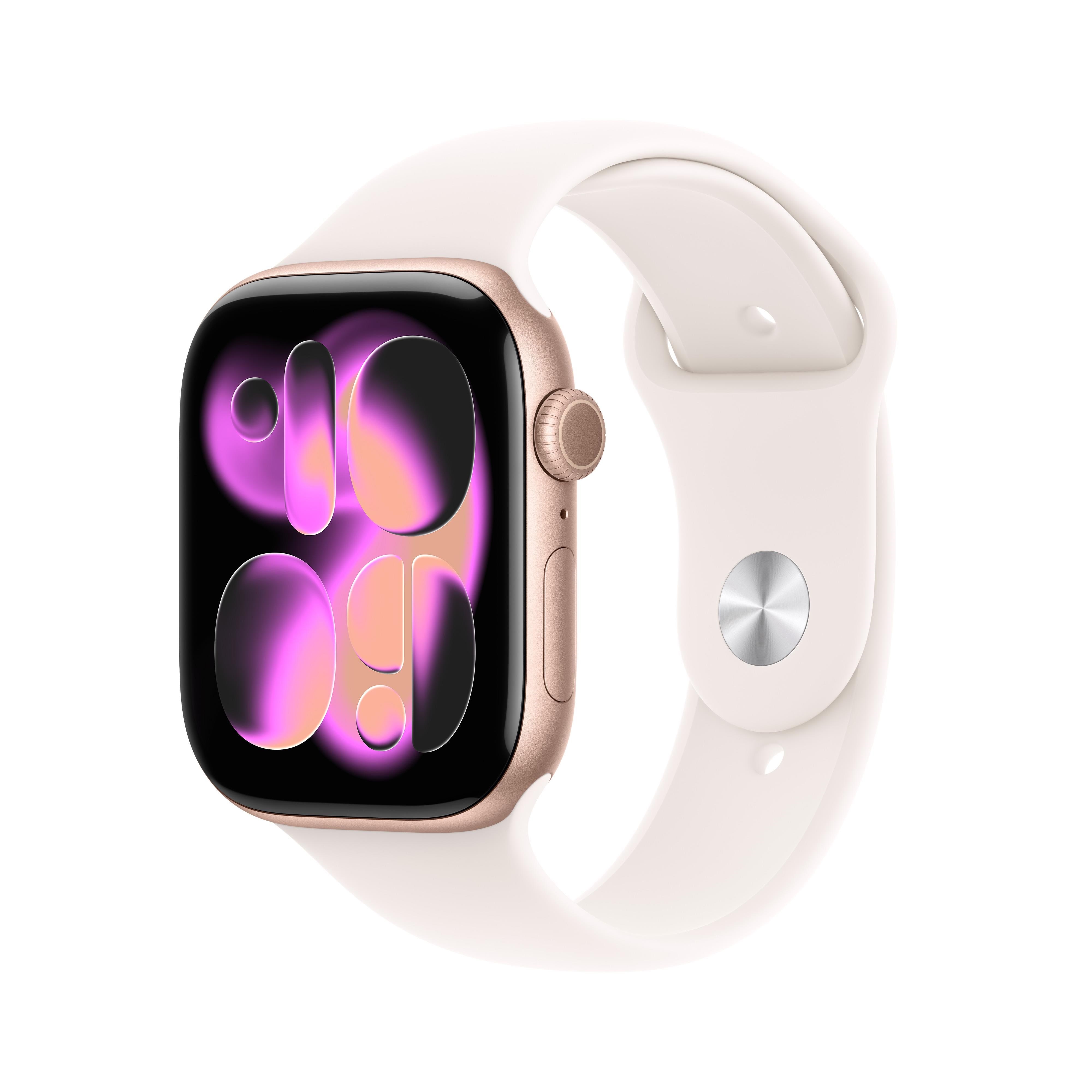 Apple Watch Series 11 Gps 46mm Rose Gold Aluminium Case With Light Blush Sport Band - S/m - Smartwatches Pulsuhren Sportuhren Schrittzaehler