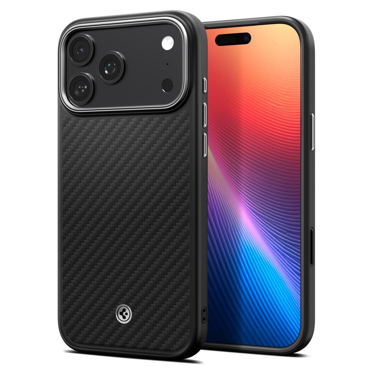 Spigen Enzo Aramid T - Black Silver - Iphone 17 Pro - Handys Cover Cases Acs09958