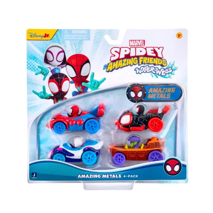 Marvel Spidey And His Amazing Friends Waterwebs Amazing Metals 4-pack - Spielzeugauto Snf0378