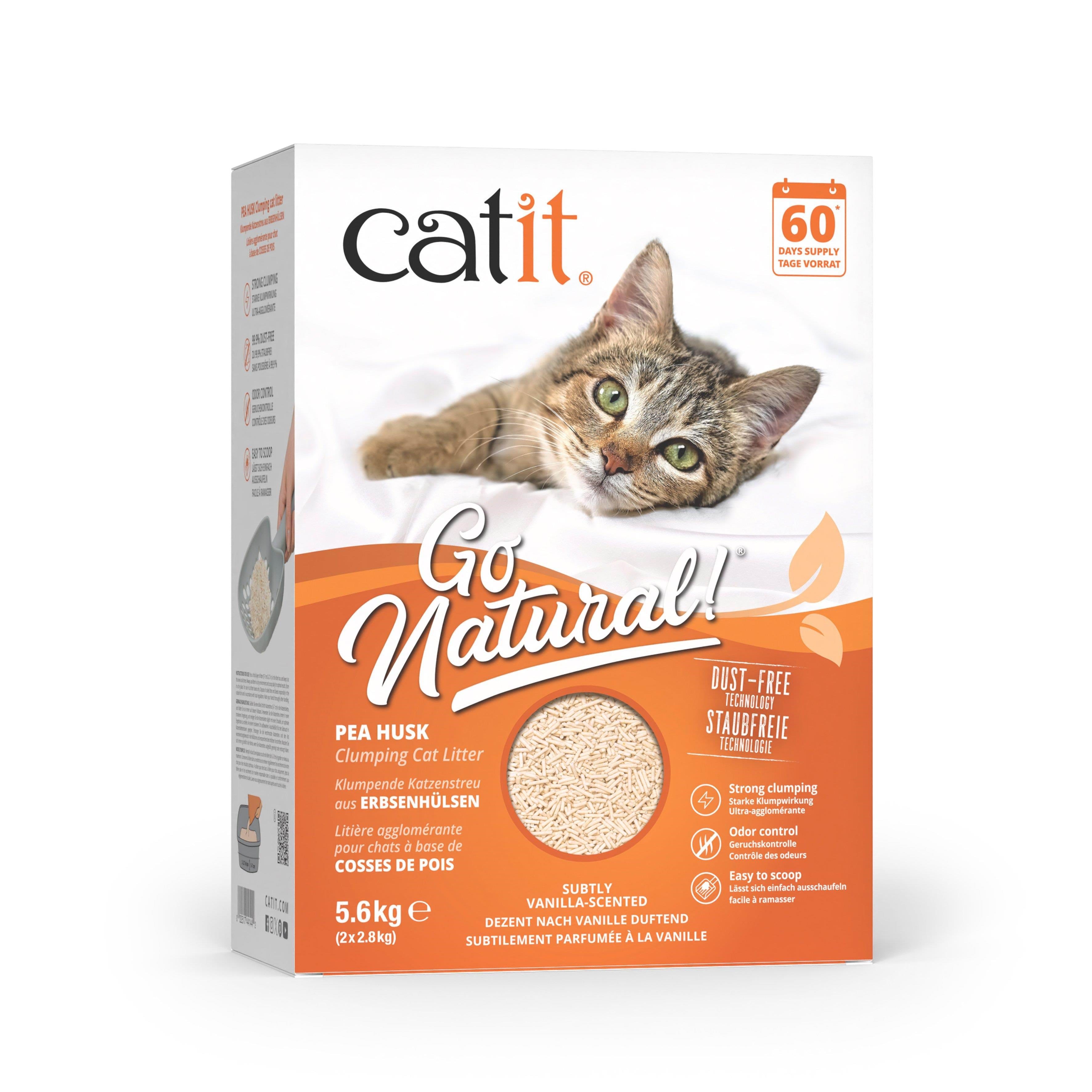 Catit - Pea Husk Pellet Clumping Cat Litter - Vanilla - 5.6 kg - Katzen