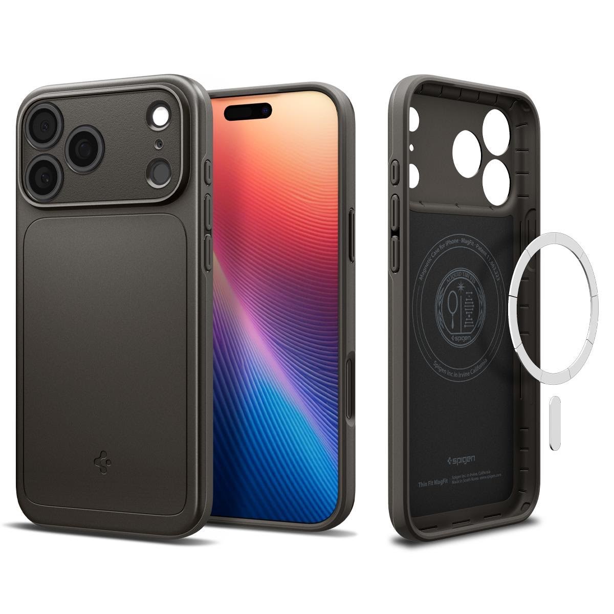 Spigen Thin Fit Magsafe - Gunmetal - Iphone 17 Pro Max - Handys Cover Cases Acs10276