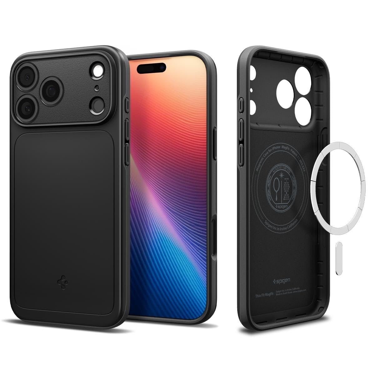 Spigen Thin Fit Magsafe - Black - Iphone 17 Pro - Handys Cover Cases Acs10339