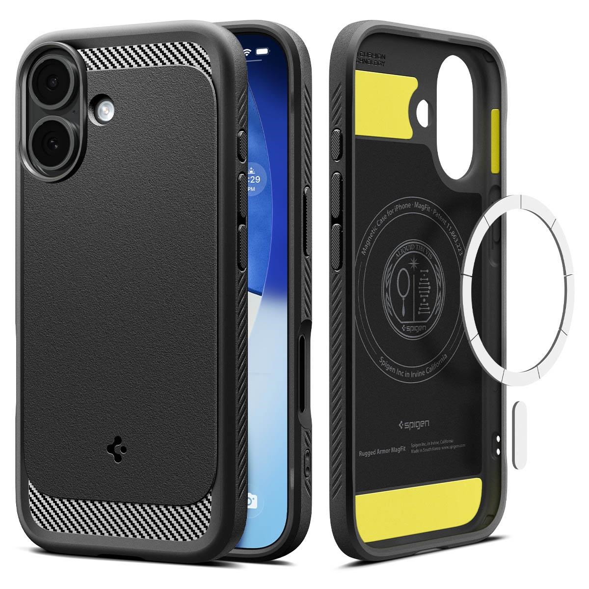 Spigen Rugged Armor Magsafe - Matte Black - Iphone 17 - Handys Cover Cases