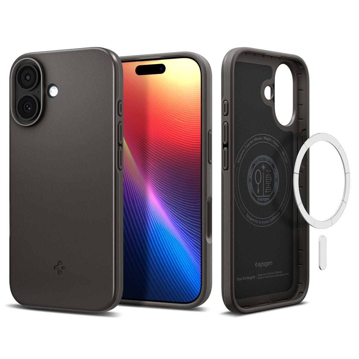 Spigen Thin Fit Magsafe - Gunmetal - Iphone 17 - Handys Cover Cases