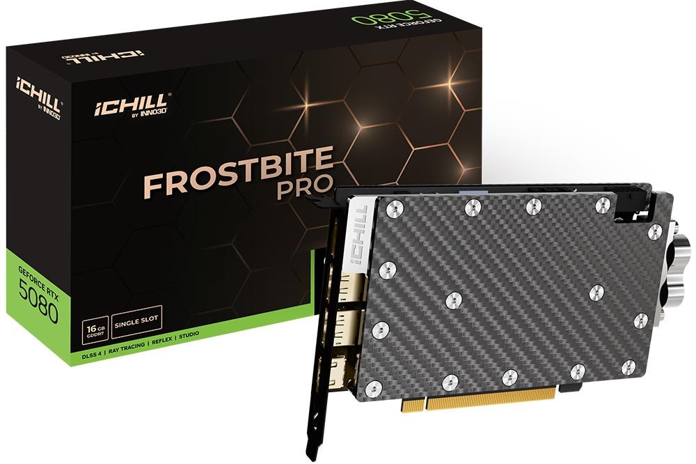 Inno3d Geforce Rtx 5080 Ichill Frostbite Pro - 16gb Gddr7 Ram - Grafikkarte Schwarz C50803-16d7x-1760fbp