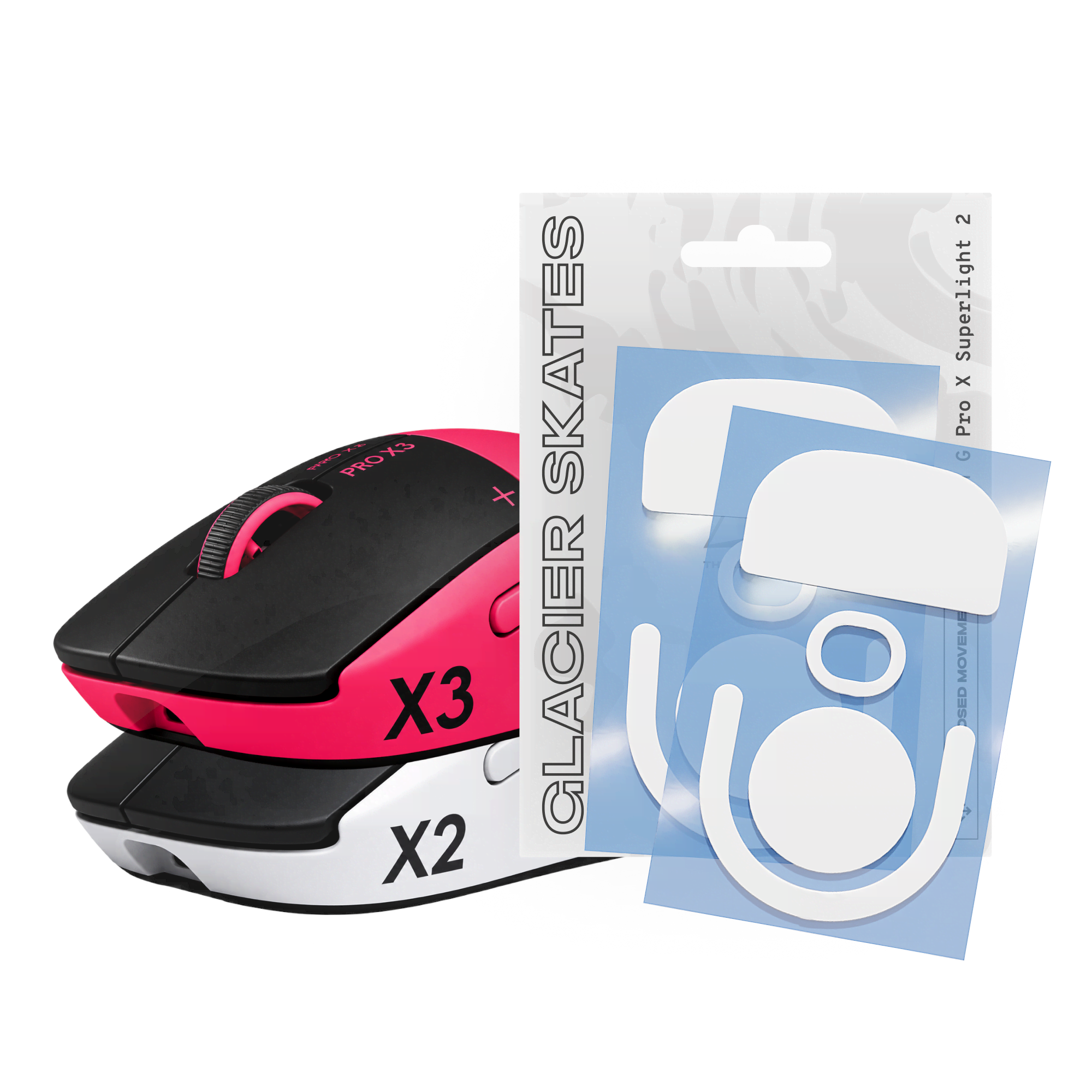 Threepointzero Glacier Skates - For Logitech G Pro X Superlight 2 & Superstrike - Mauspads Zubehoer Weiß Tpz-gs-gpx2