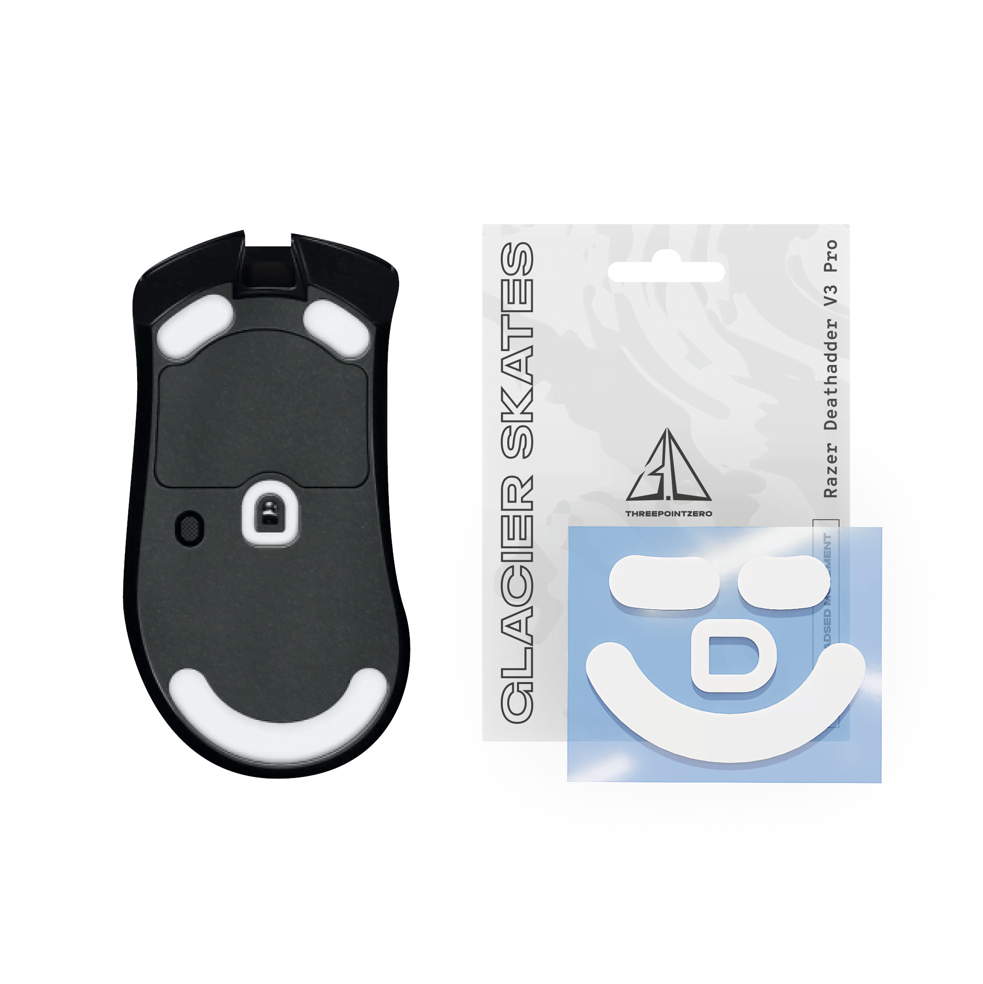 Threepointzero Glacier Skates - For Razer Deathadder V3 Pro - Mauspads Zubehoer Weiß Tpz-gs-rdv3pro