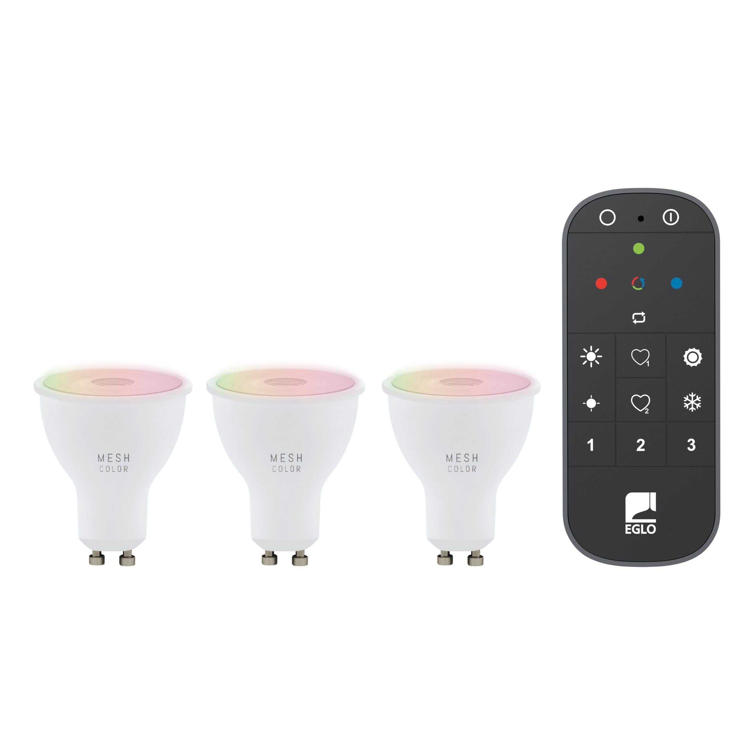 Eglo Gu10 Led-z Rgbtw 4.9W 345lm 3 Pcs. W/remote - Smart Home 110309