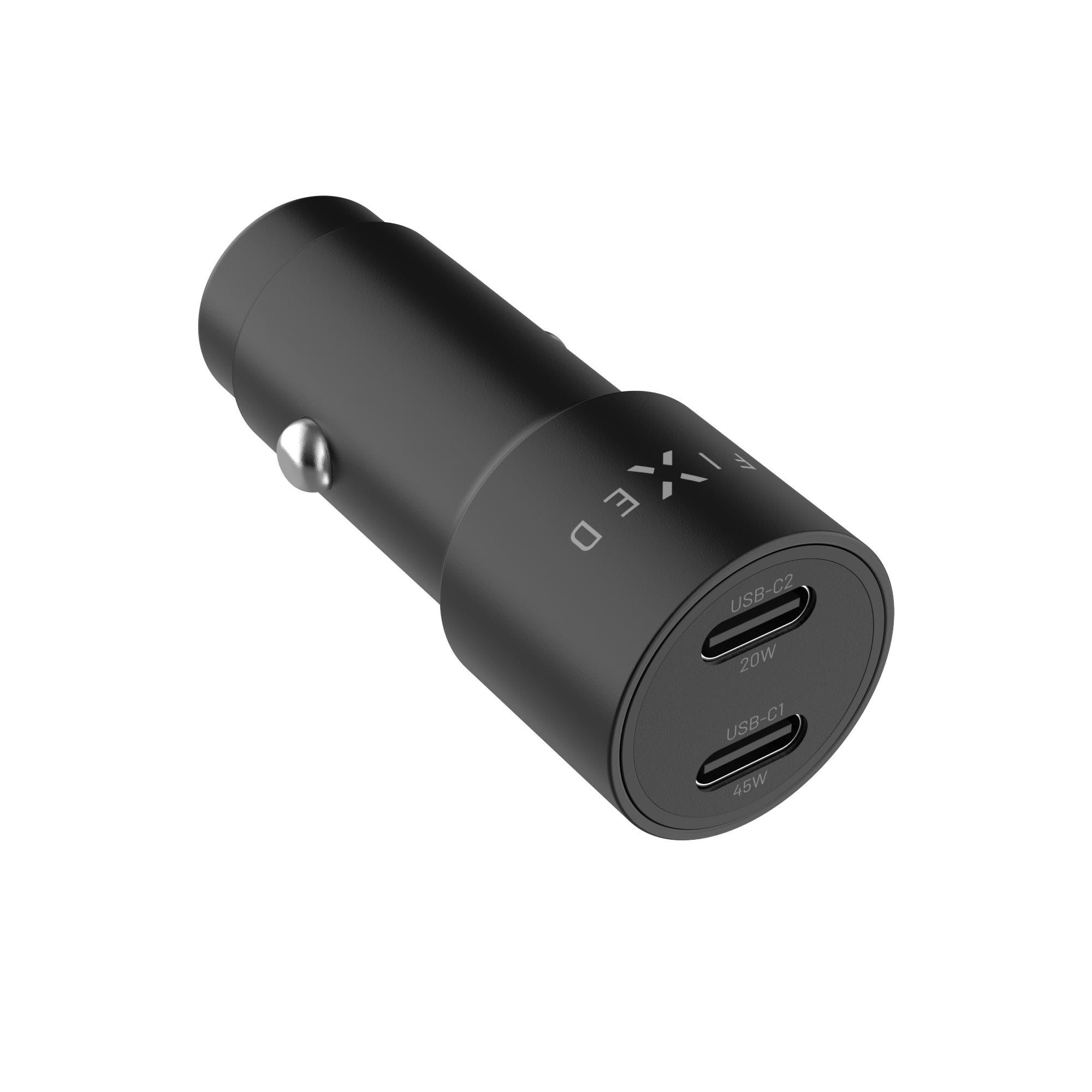 Fixed Super Fast Dual Usb-c Car Charger 65w Black - Handys Adapter Und Ladegeraete