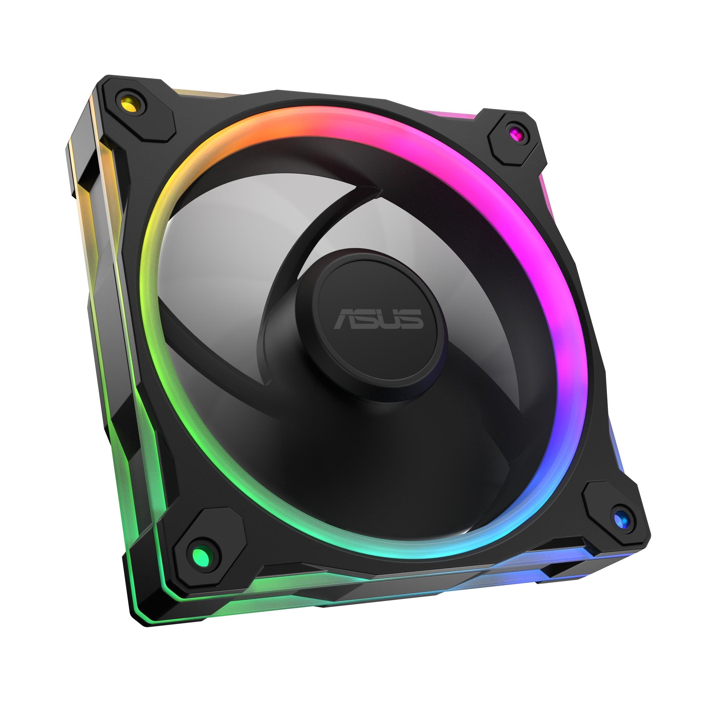 Asus Prime Mr120 Fan Argb Black - Gehäuselüfter - 120mm - Schwarz Mit Rgb Led - Gehaeuseluefter