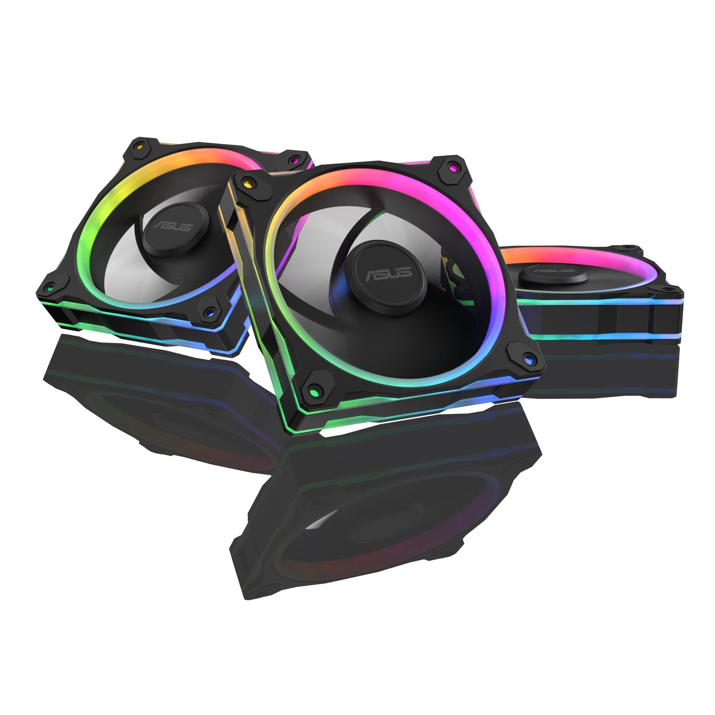 Asus Prime Mr120 Fan Argb Black 3in1 - Schwarz Mit Rgb Led - Gehaeuseluefter 90da00i0-b09020