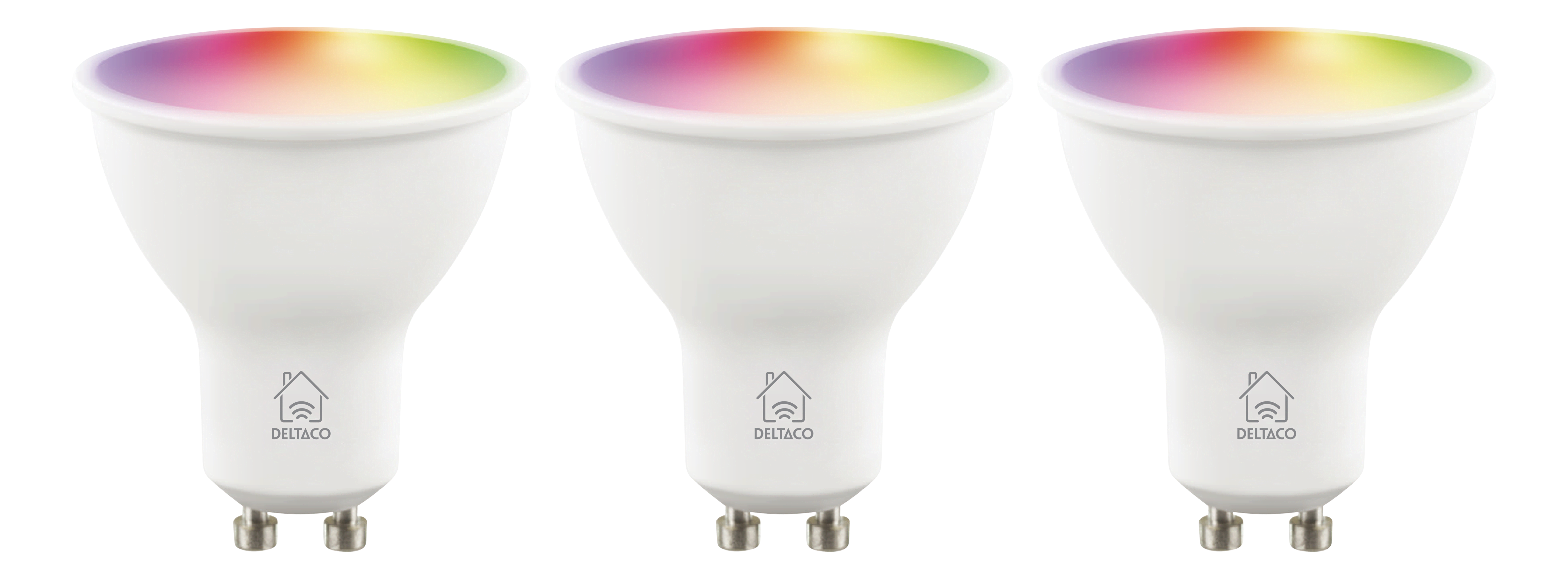 Deltaco Smart Led-bulbs Gu10 Rgb Wi-fi 4.7 W 3-pak - Smart Home