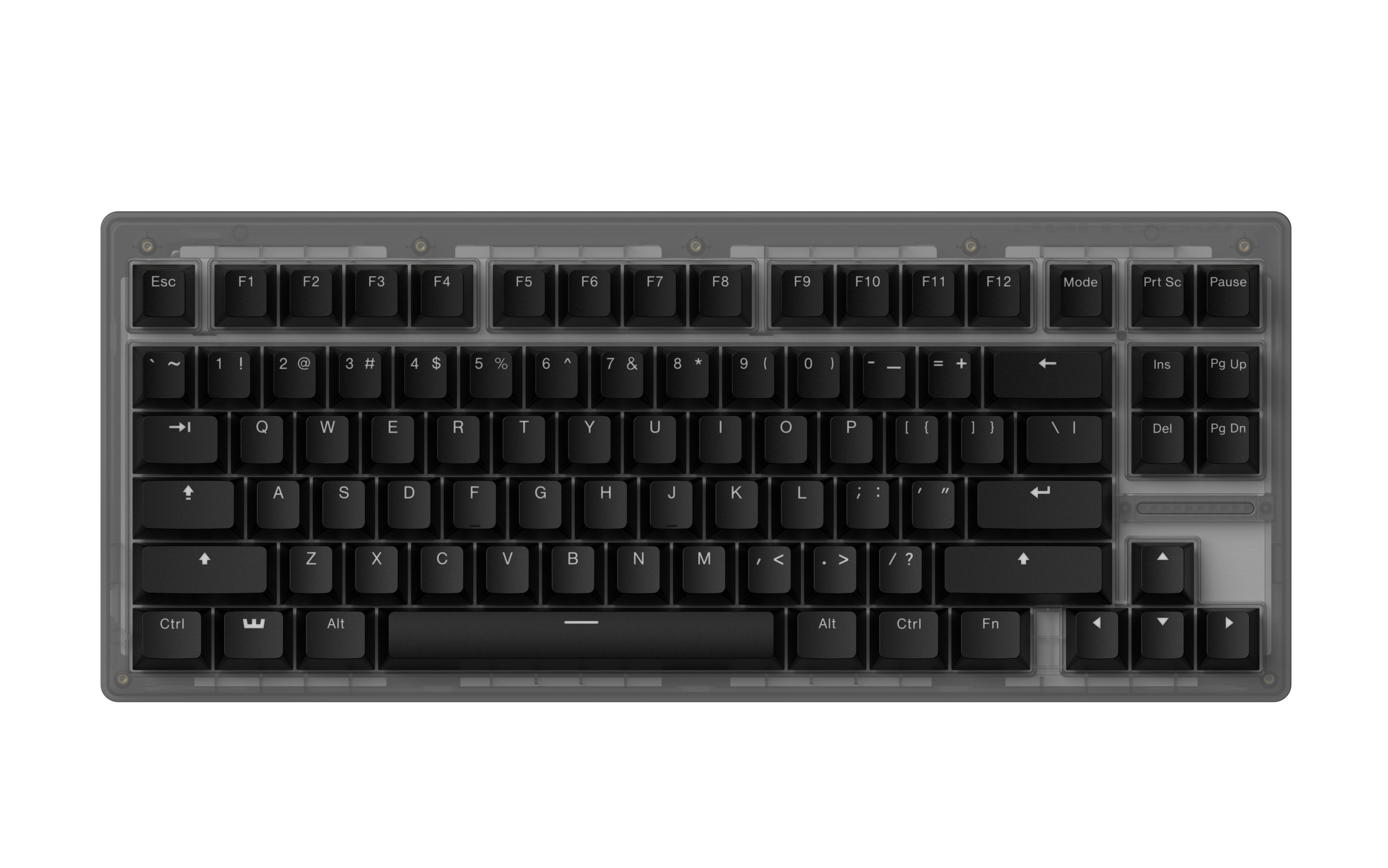 Wooting 80he - Us-ansi - Linear60 - Ghost - Gaming Tastatur (Tkl) - 80% - US International - Grau - Tastaturen