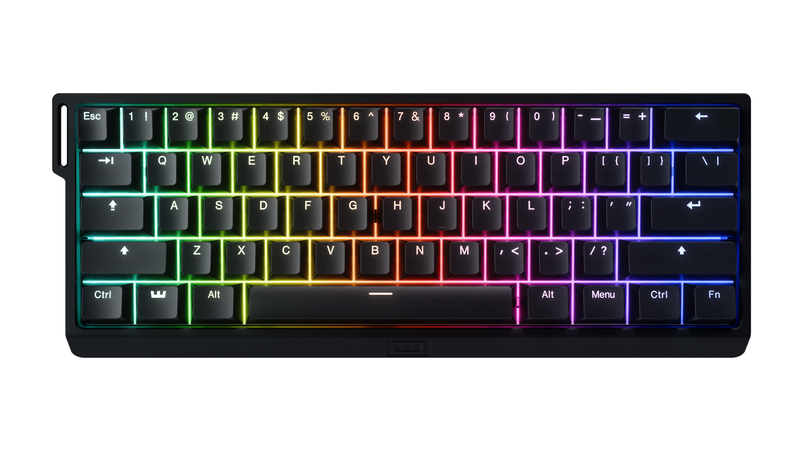 Wooting 60he+, Linear60 (Rev1) - Gaming Tastatur (Tkl) - 80% - US International - Schwarz - Tastaturen Wk3-us2-l60-102