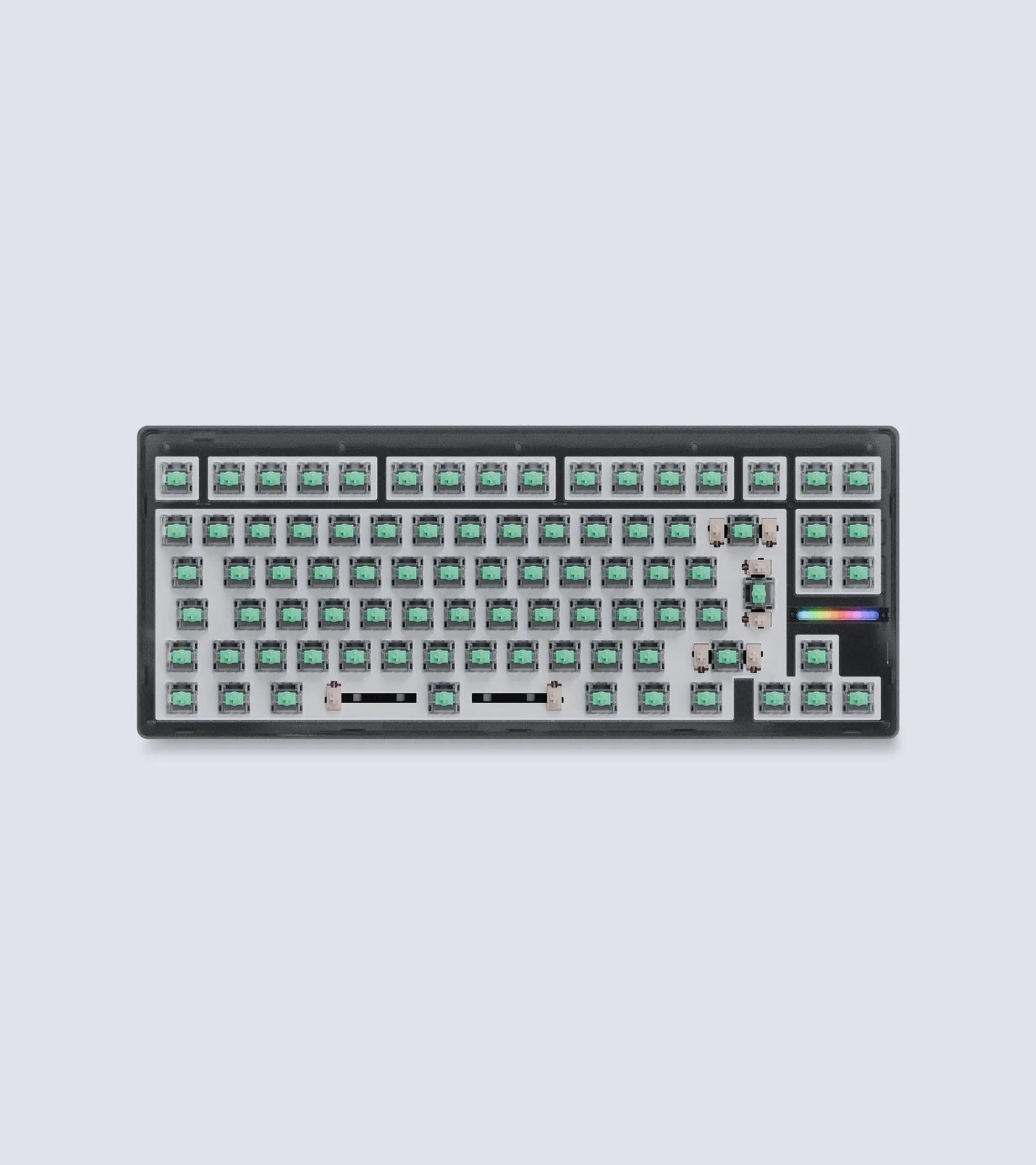 Wooting 80he - Iso - No Keycaps - Linear60 - Ghost - Gaming Tastatur (Tkl) - 80% - Universal - Grau - Tastaturen