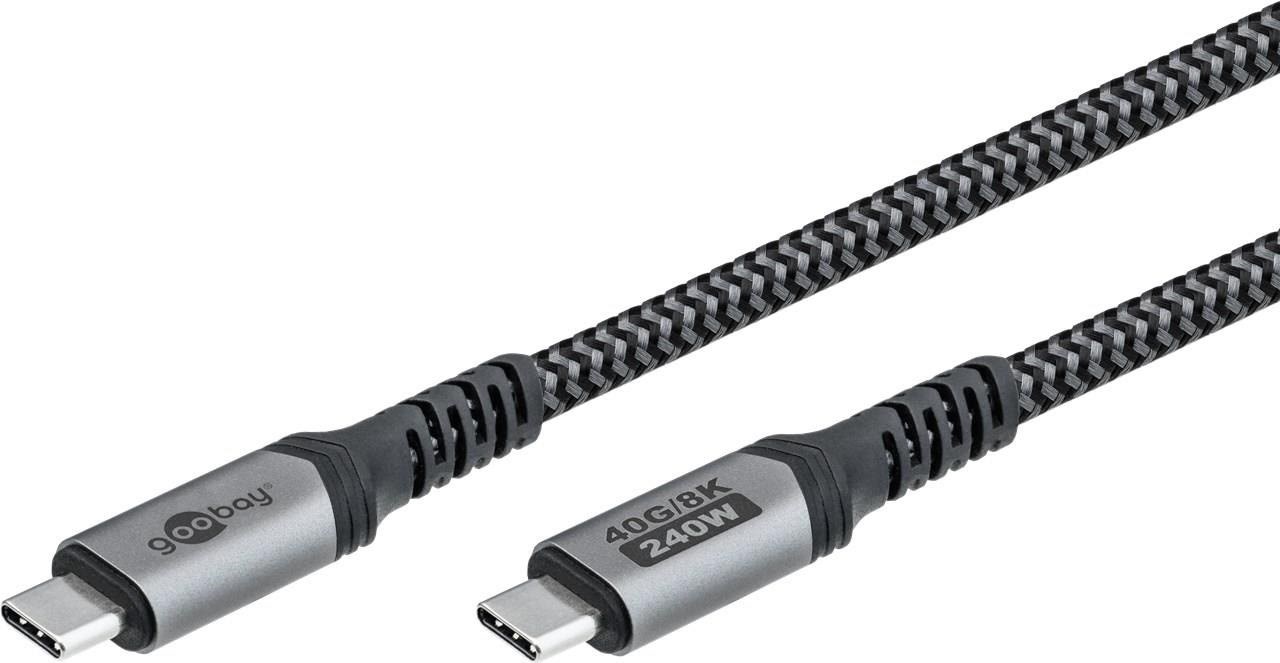 Pro Usb-c Usb-c - 0.5m - 240 Watt Power Delivery - Usb 4.0 / Thunderbolt 4 - Schwarz - Usb Kabel Pusb4-40-ac-sbg-0.5M