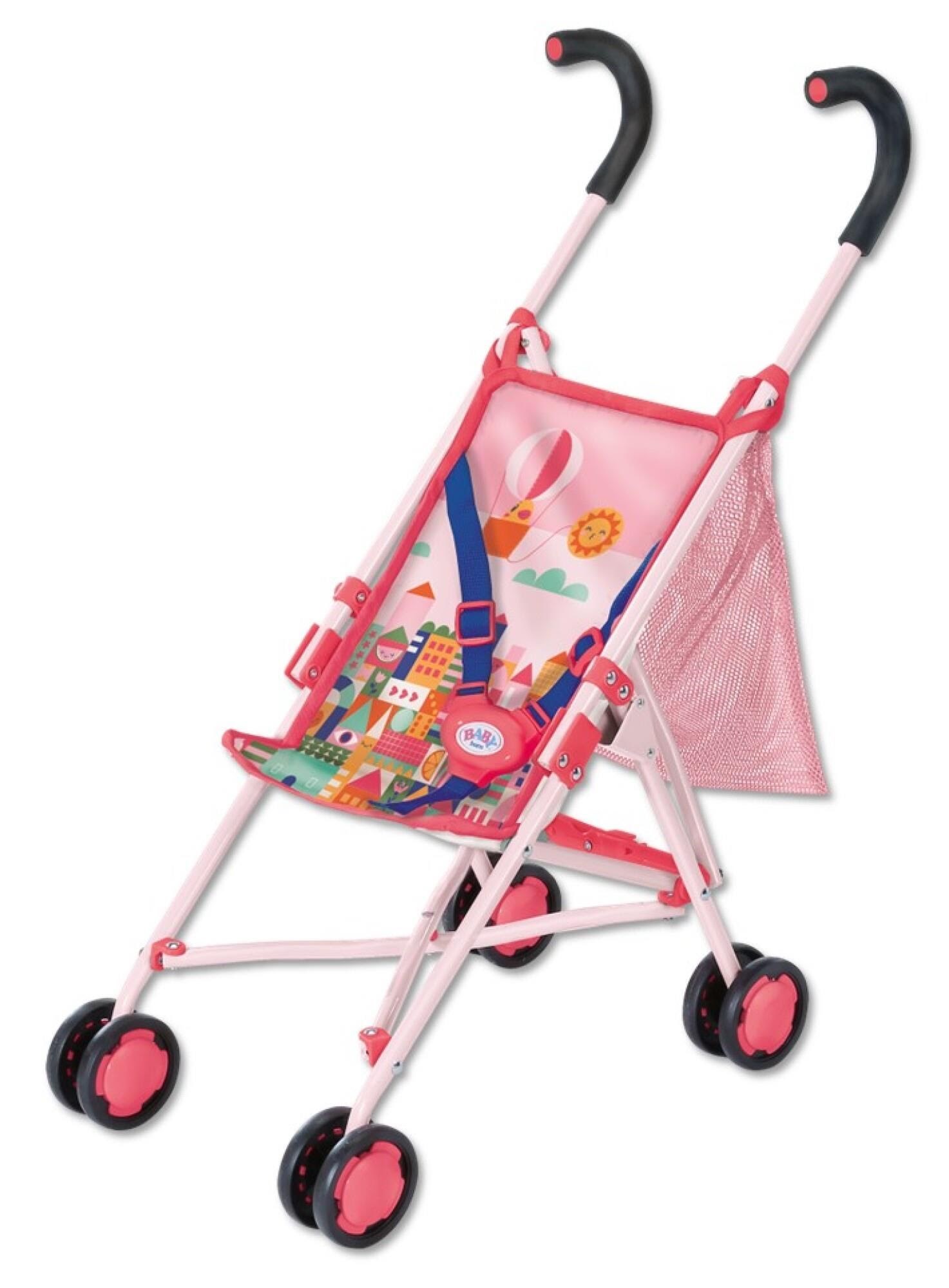 Baby Born Stroller With Bag Pink - Dolls Accessories