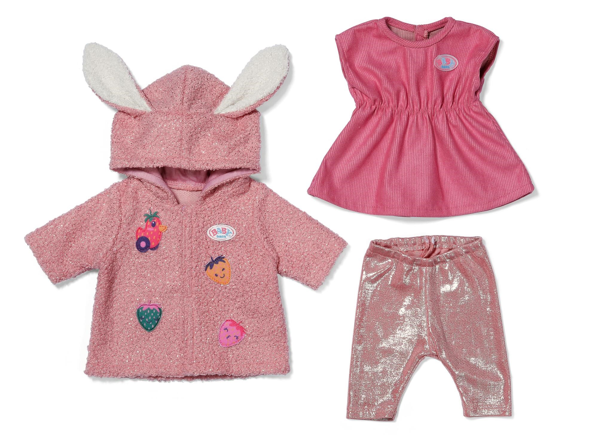 Baby Born Coat Set With Dress 43cm - Dolls Accessories