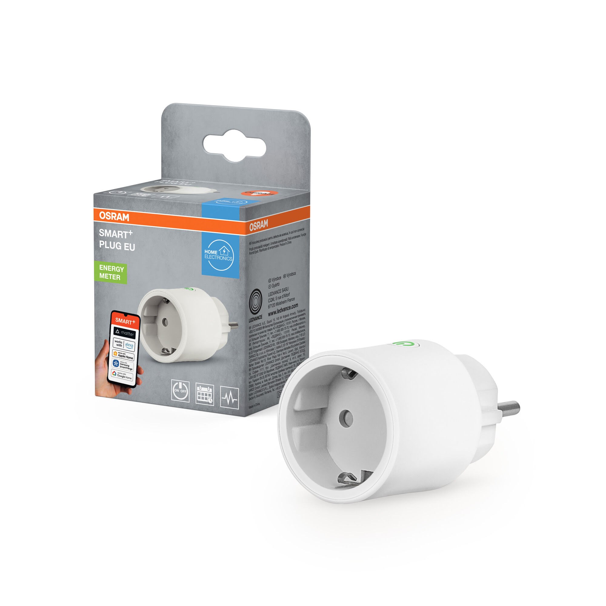 Osram Smart+ Frosted Plug Energymeter 10a White Wifi - Smart Home 4099854419201