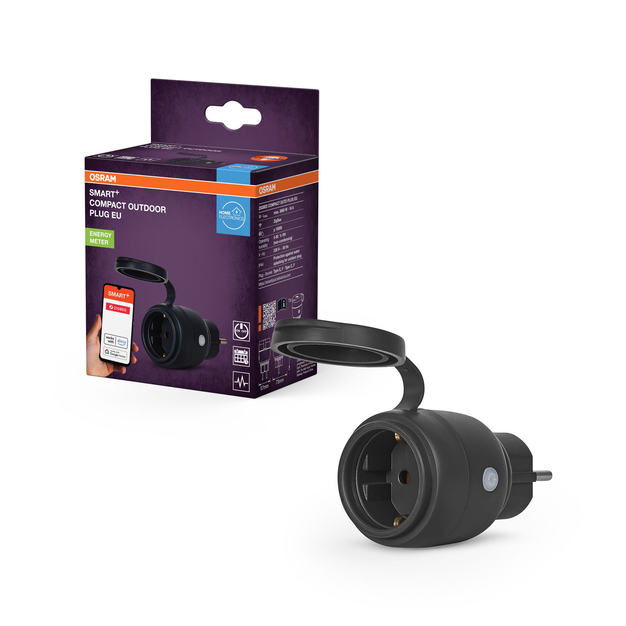 Osram Smart+ Outdoor Plug Compact 16a With Energymeter Zigbee - Smart Home 4099854419317