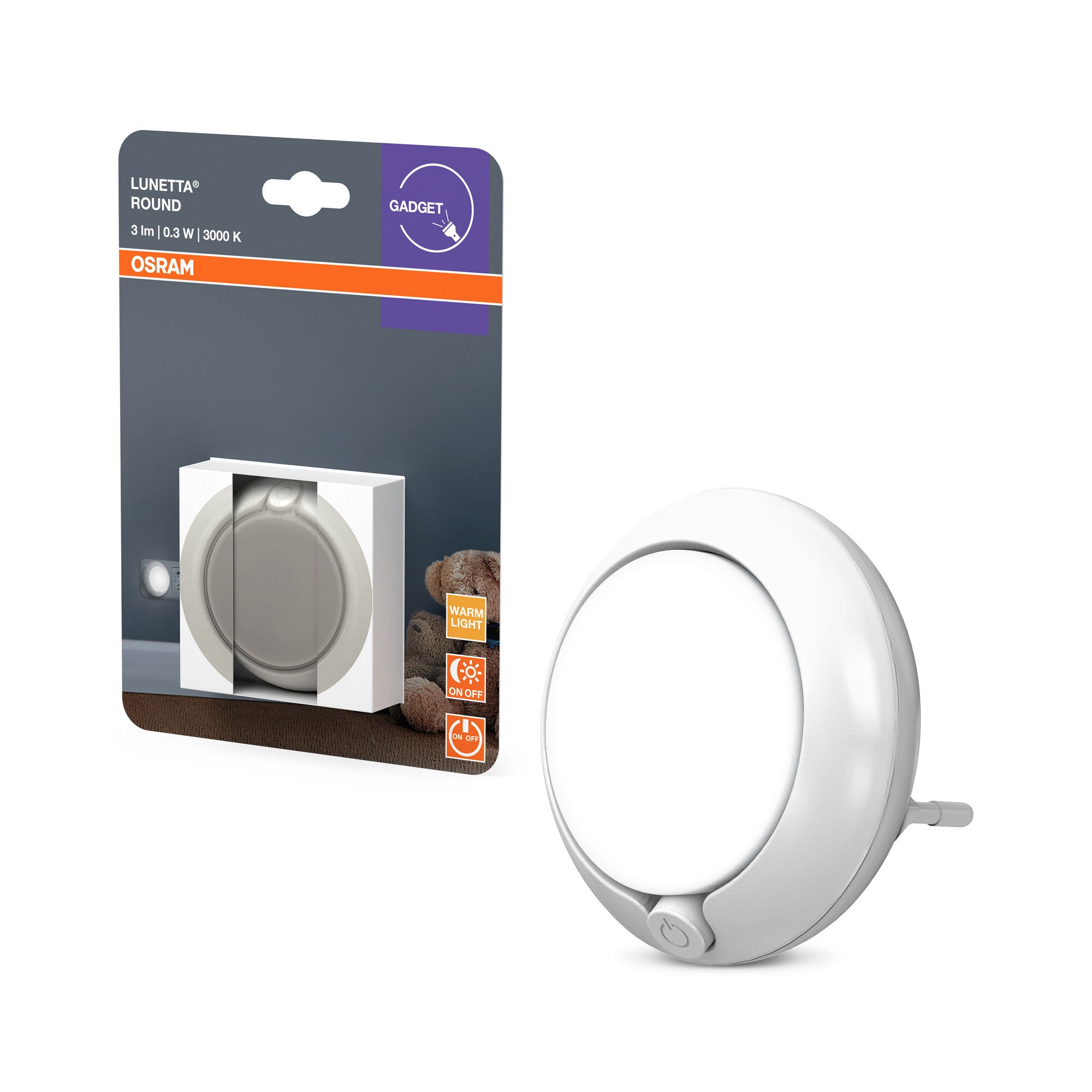 Osram Lunetta Round 3lm 0.3w/830 60mm White - Lampen