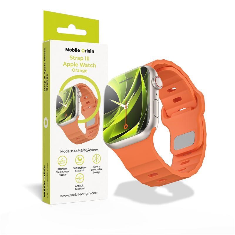 Mobile Origin Strap Iii - Orange - Apple Watch 49mm/46mm/45mm/44mm - Smartwatch Accessories