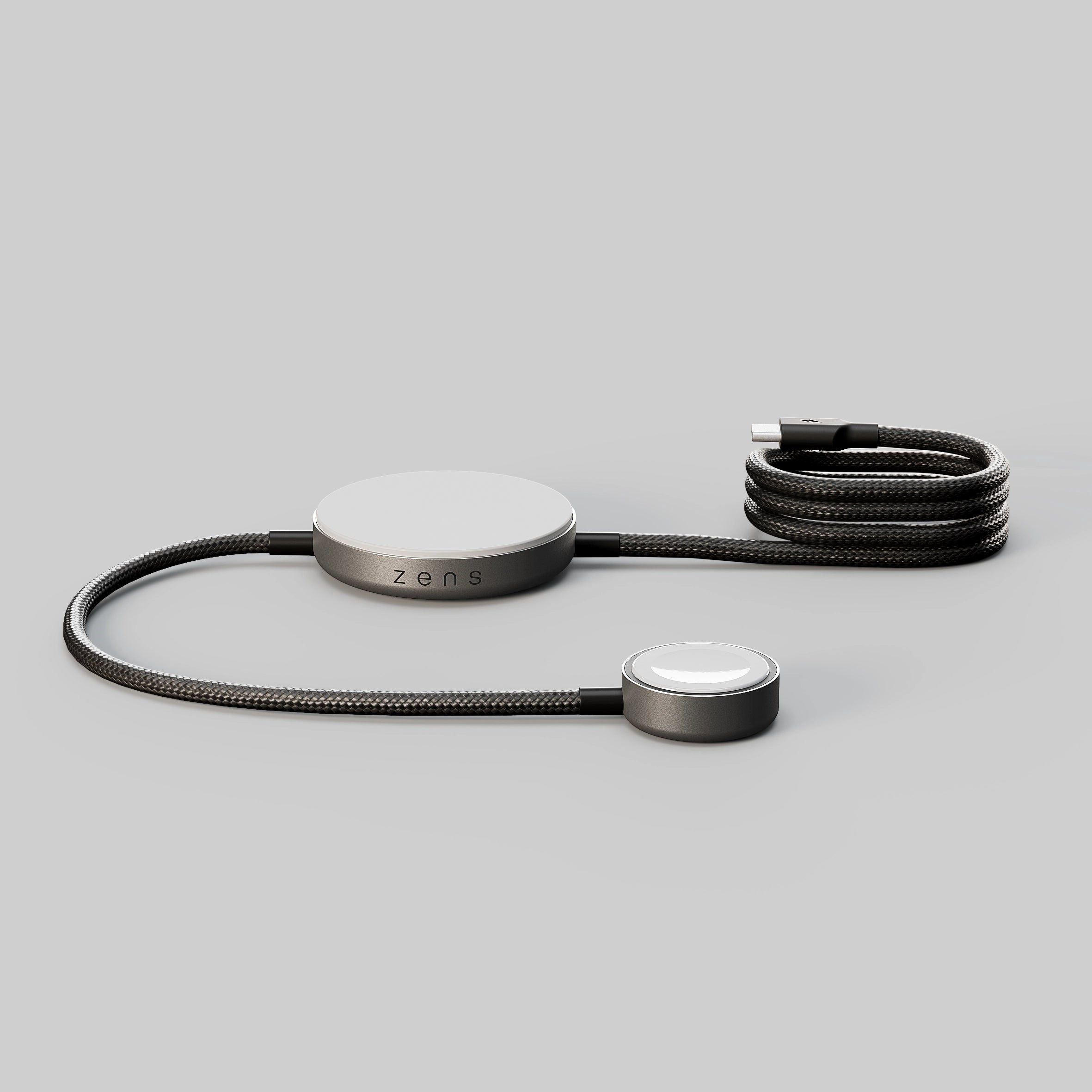 Zens Charging Cable Pro 2 - Qi2+Watch Wireless Charger - Black - Handys Adapter Und Ladegeraete Zedc30b/00