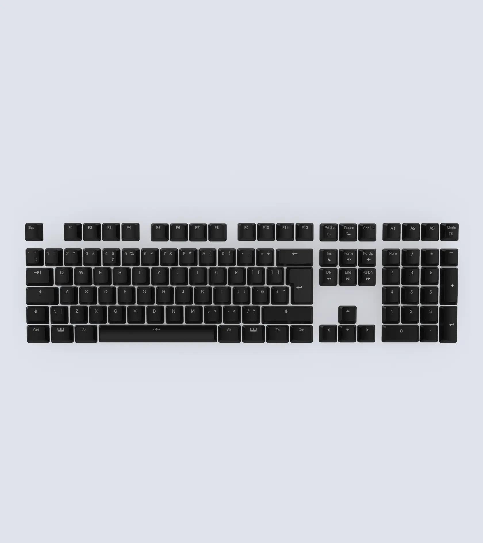 Wooting Abs Iso Keycaps - Keycaps - Englisch (UK) - Schwarz - Tastaturen Kc1-uk1-asl-bk1