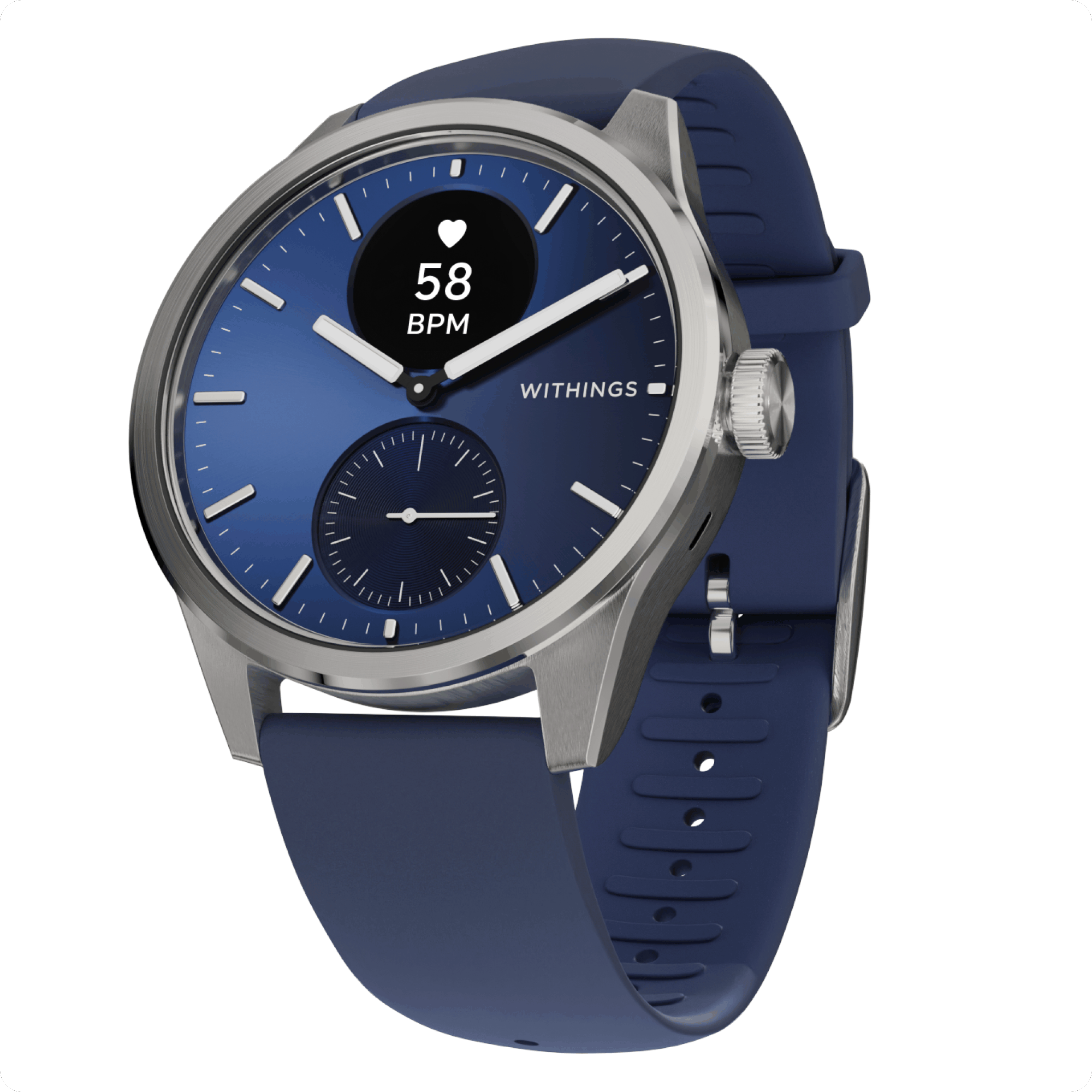 Withings Scanwatch 2 - 42mm - Blue - Smartwatches Pulsuhren Sportuhren Schrittzaehler