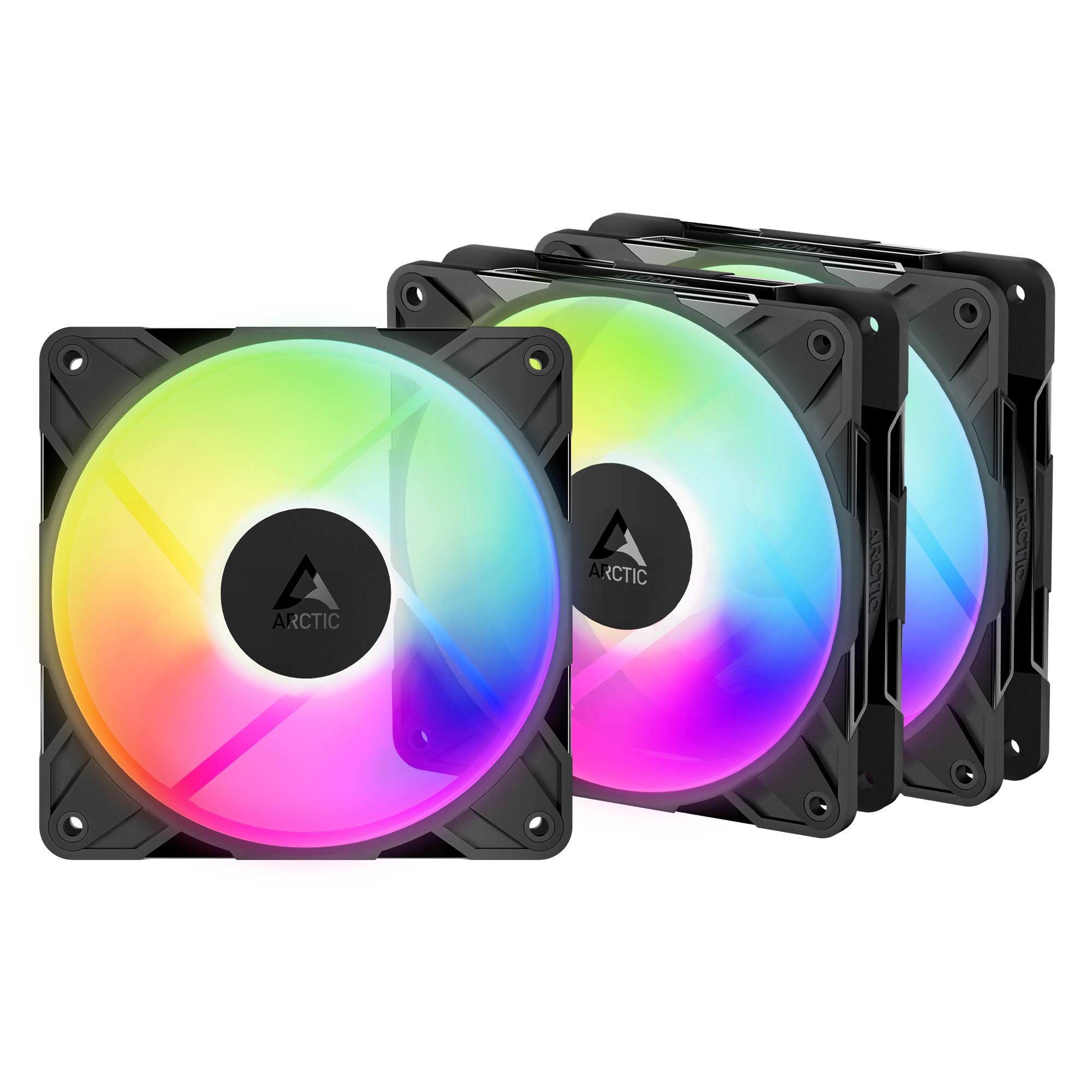 Arctic P12 Pro Reverse A-rgb - 3 Pack - Gehäuselüfter - 120mm - Schwarz - Gehaeuseluefter Acfan00333a