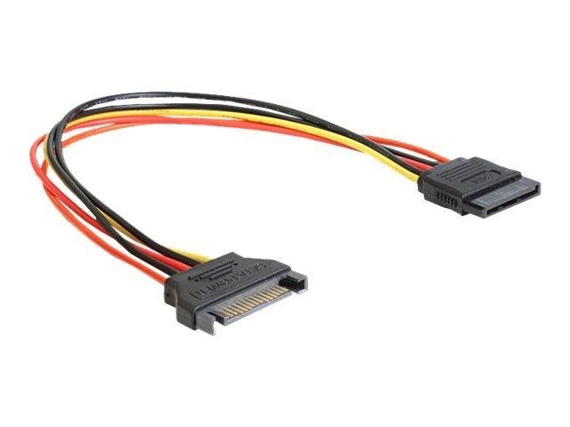 Delock - Power Extension Cable - Sata Power to Sata Power - 30 cm - Stromkabel Extern