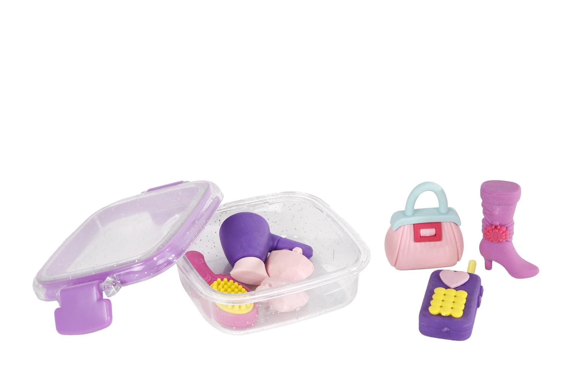 Pocket Money Glamor Girls Erasers 8-pack 8cm - Kleine Mitbringsel Fuer Kinder 590223