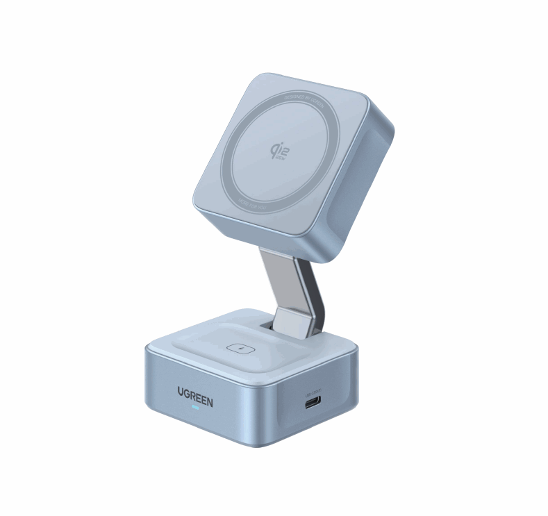 Ugreen Magflow Qi2.2 25 W 2-in-1 Magnetic Wireless Charger - Handys Adapter Und Ladegeraete 55960b