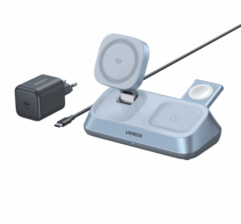 Ugreen Magflow Qi2.2 25 W 3-in-1 Magnetic Wireless Charger Station - Handys Adapter Und Ladegeraete 55677