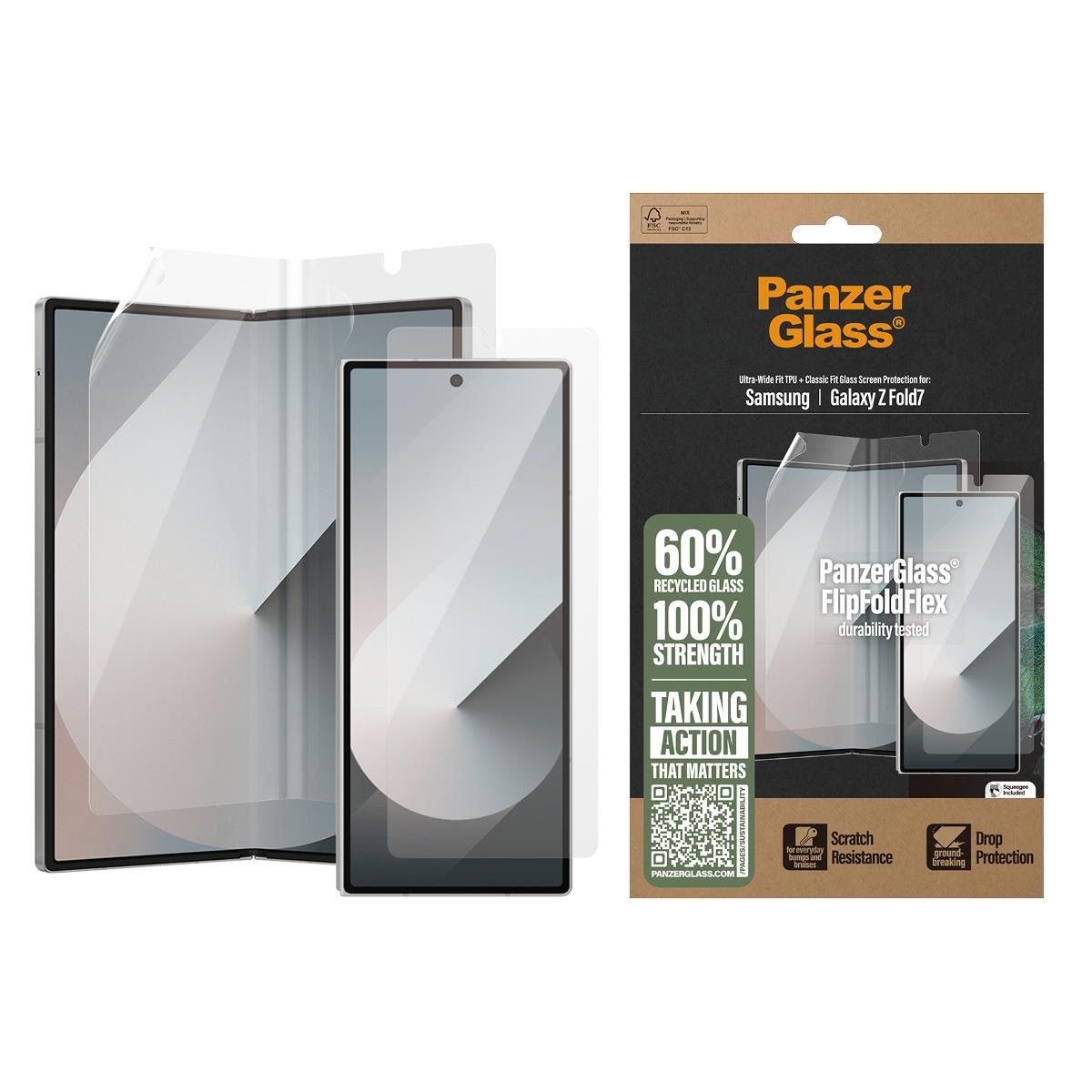 Panzerglass Screen Protector Samsung Galaxy Z Fold7 | Glass & Film - Handys Schutzfolie