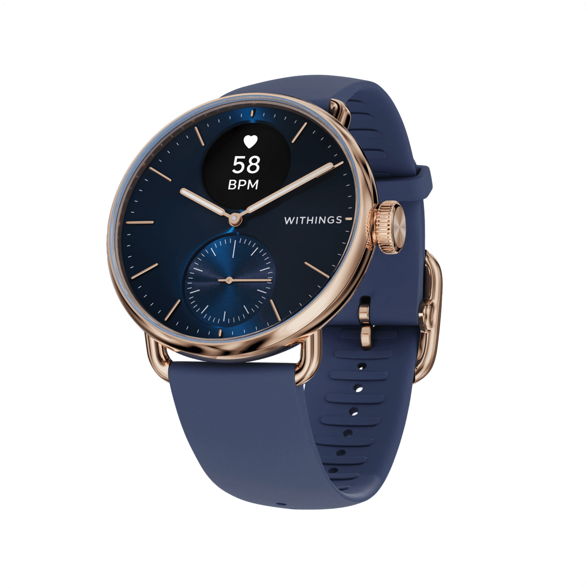 Withings Scanwatch 2 - 38mm - Blue Rose Gold - Smartwatches Pulsuhren Sportuhren Schrittzaehler Hwa10-model 6-all-int