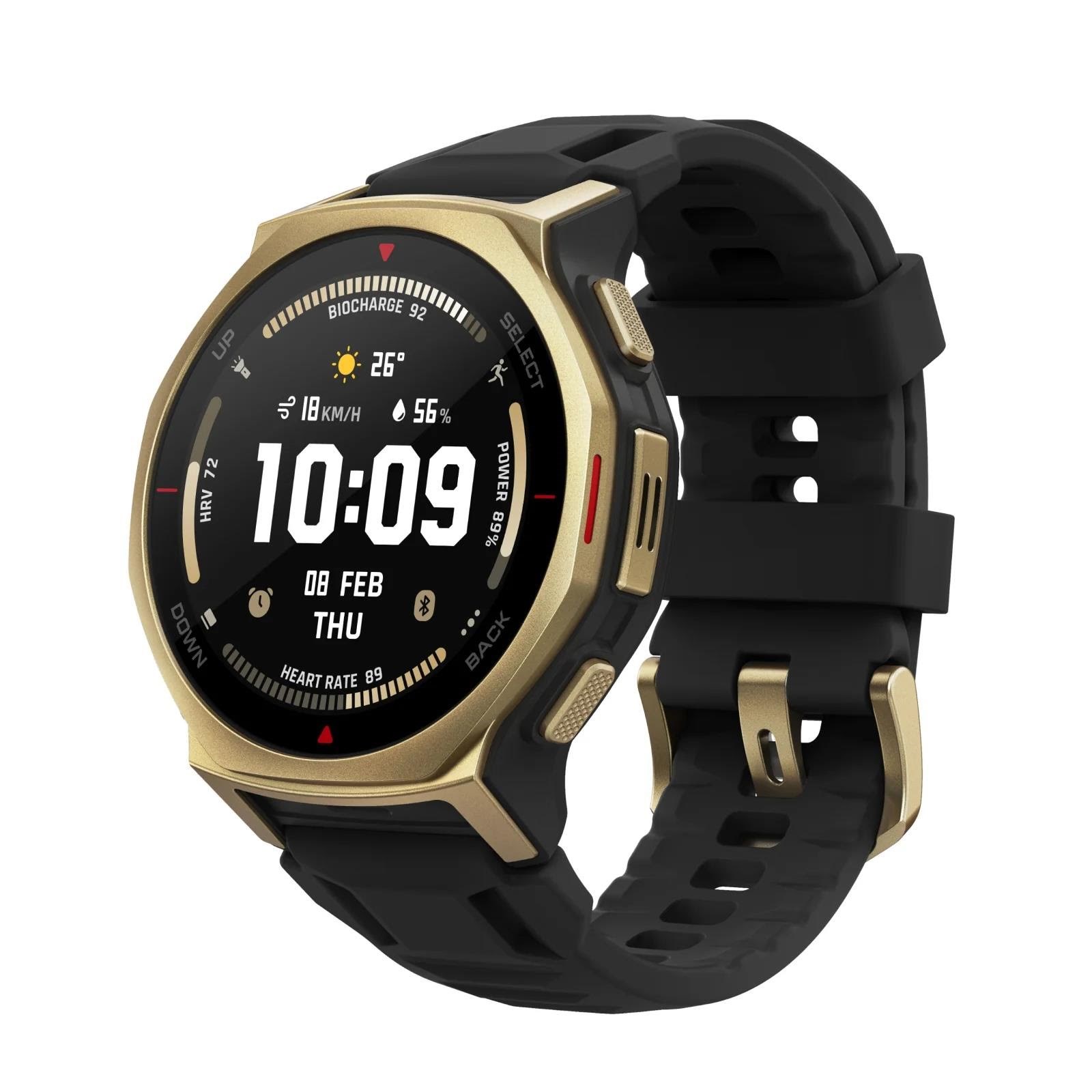 Amazfit T-rex 3 Pro 44mm - Black Gold - Smartwatches Pulsuhren Sportuhren Schrittzaehler