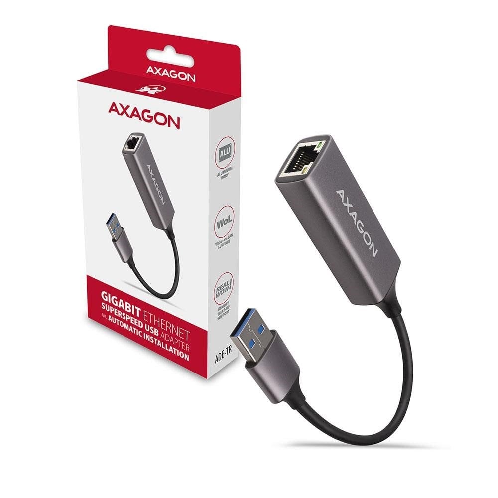 Axagon Gigabit-ethernet Superspeed Usb-a 3.2 Gen 1 Externer Netzwerkadapter - Netzwerkadapter Netzkarte Druckserver Usw