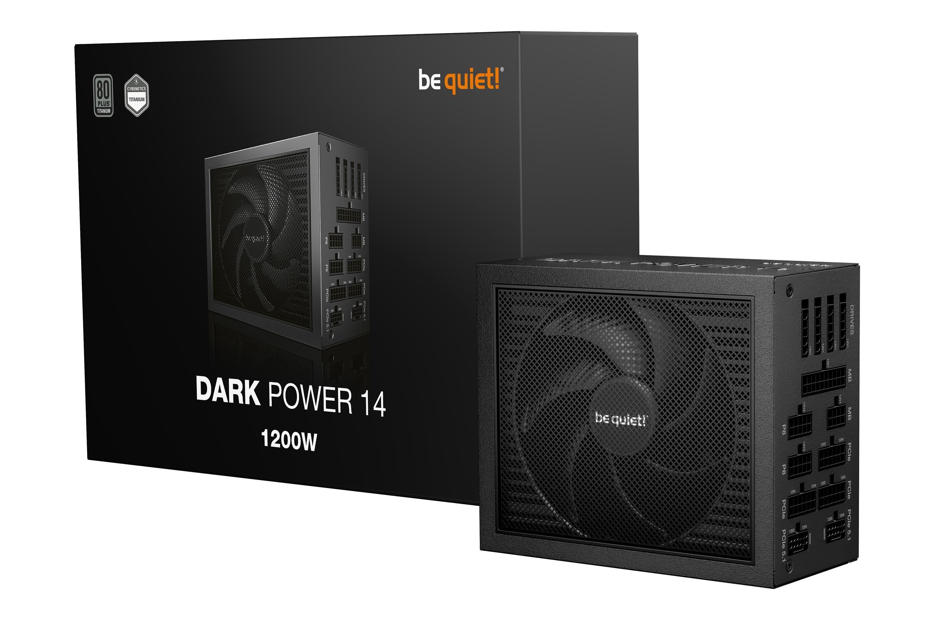 be Quiet! Dark Power 14 Netzteile - 1200 Watt - 140 mm - Atx 3.1 - 80 Plus Titanium (Bis zu 90% Effektiv) Schwarz Bp021eu
