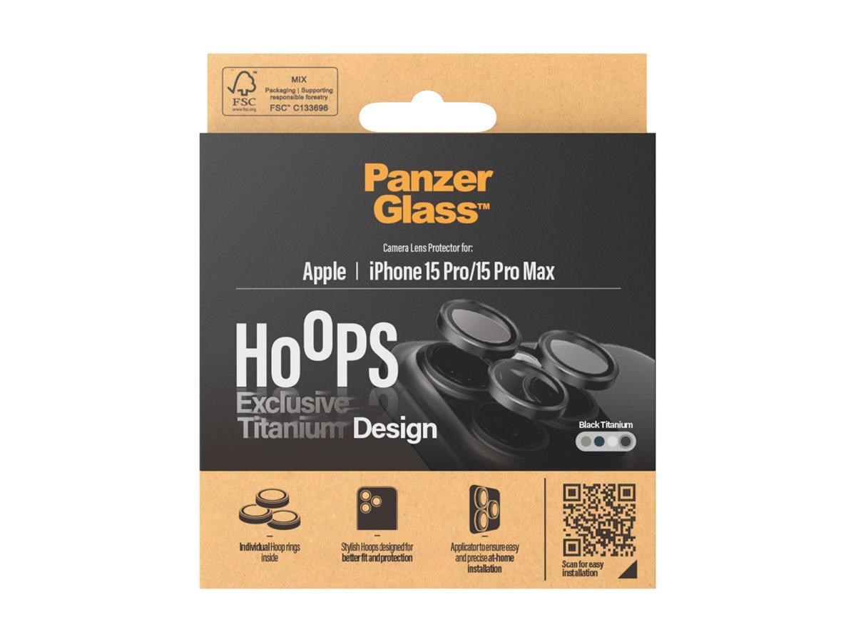 Panzerglass Hoops Titanium Camera Lens Protector Black Iphone 15 Pro | 15 Pro Max - Handys Anderes Zubehoer Panzer1203